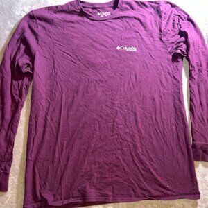 Columbia Men XL PHG Maroon Hunting‎ White Tail Deer Long Sleeve Shirt (T)